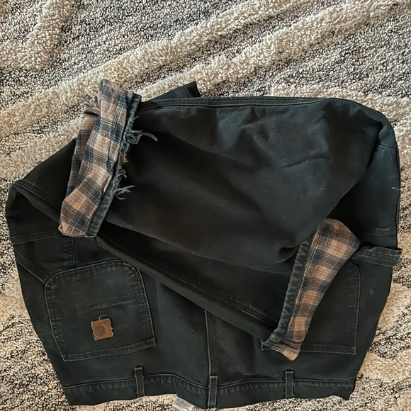 Carhartt Pants Mens Black Carhartt Flannel Lined Pants 423